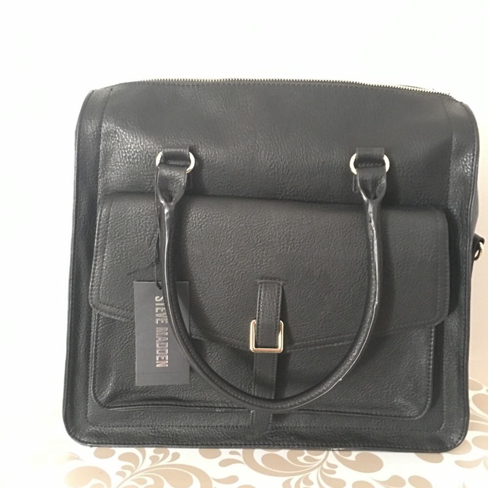 Steve Madden Bphillz Satchel Black Large Bag